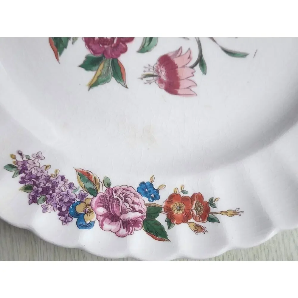 Vintage Limoges USA Wales Floral Dinner Plate 9.5